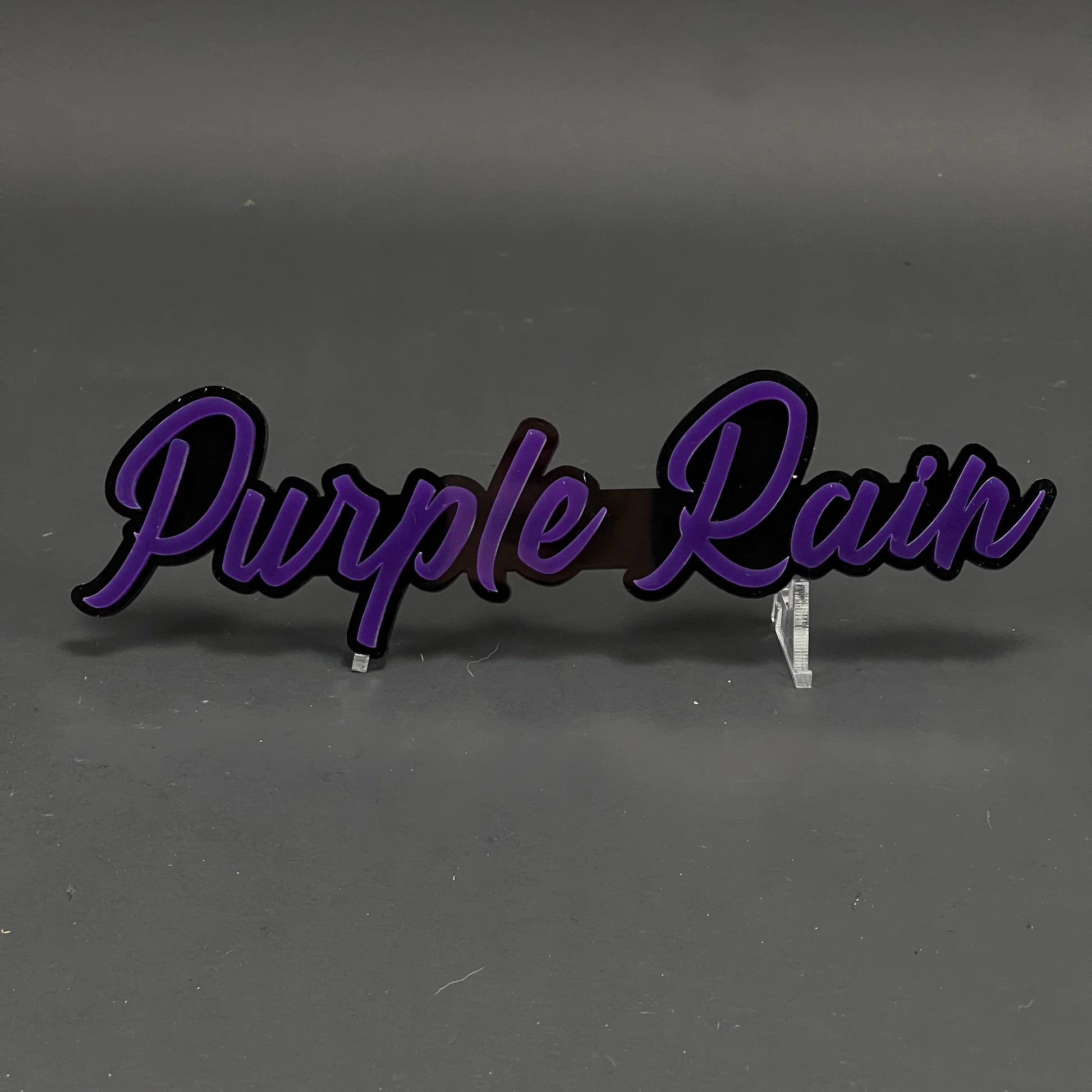1PC Purple Rain 3D Acrylic Badge - Car Truck Emblem Fender Sticker