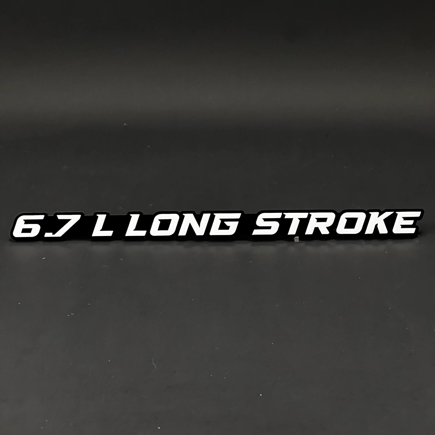 1PC 6.7 L LONG STROKE 3D Acrylic Badge - Car Truck Emblem Fender Sticker