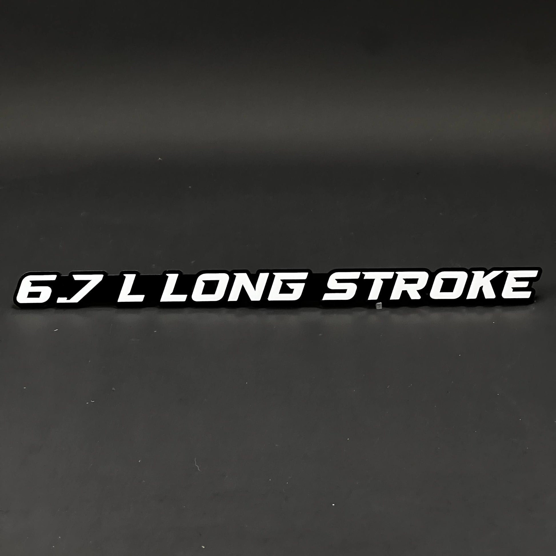 1PC 6.7 L LONG STROKE 3D Acrylic Badge - Car Truck Emblem Fender Sticker