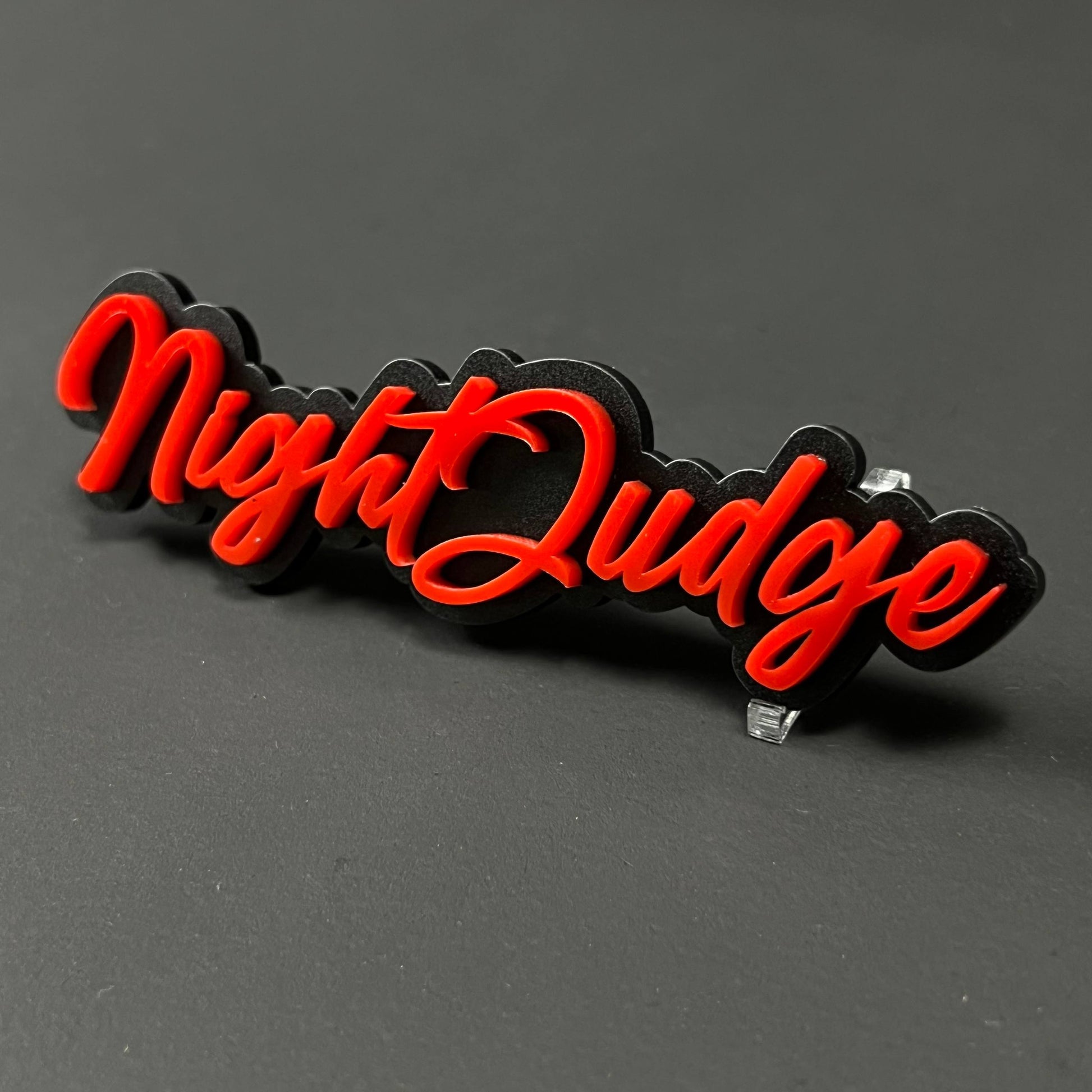 1PC NightJudge 3D Acrylic Badge - Car Truck Emblem Fender Tailgate Trunk Sticker