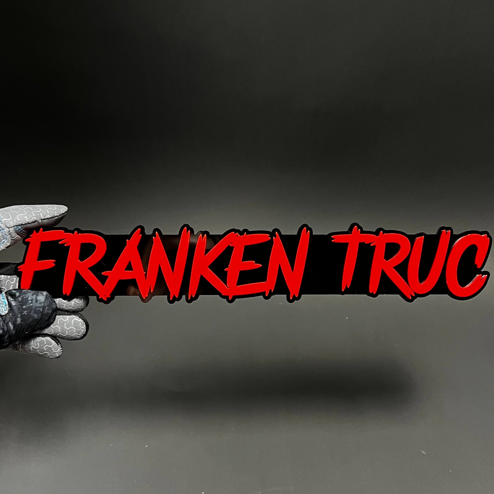 1PC FRANKEN TRUCK 3D Acrylic Badge - Car Truck Emblem Fender Sticker