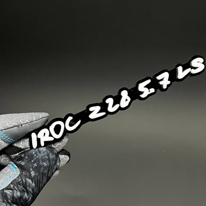 1PC IROC Z28 5.7 LS 3D Acrylic Badge - Car Truck Emblem Fender Sticker