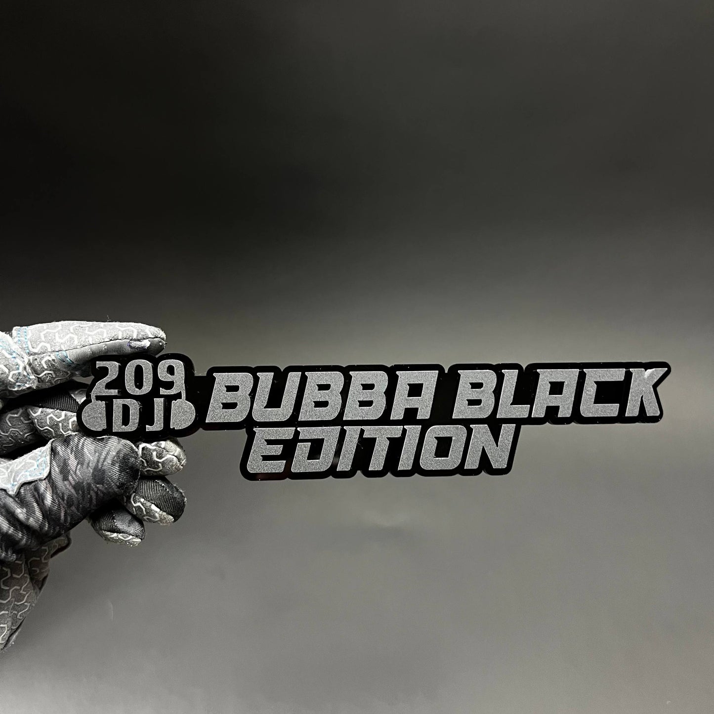 1PC BUBBA BLACK EDITION 3D Acrylic Badge - Car Truck Emblem Fender Sticker