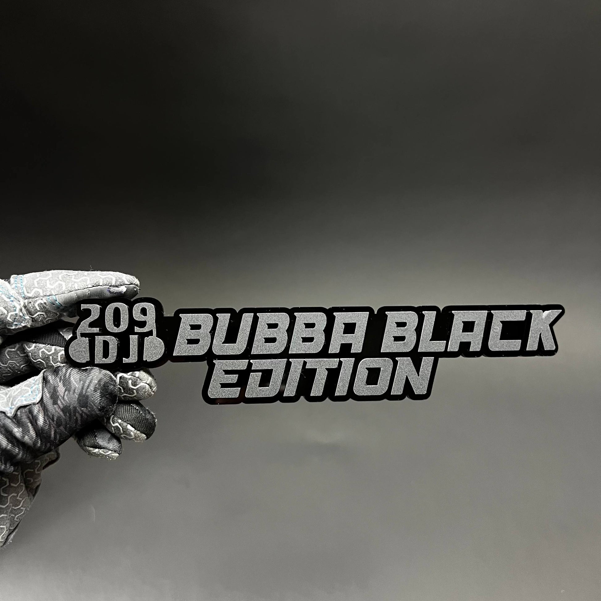 1PC BUBBA BLACK EDITION 3D Acrylic Badge - Car Truck Emblem Fender Sticker