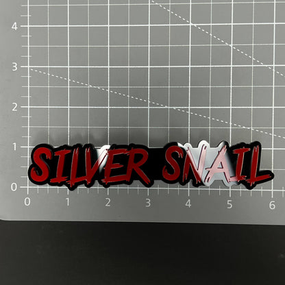 1PC SILVER SNAIL 3D Acrylic Badge - Car Truck Emblem Fender Sticker