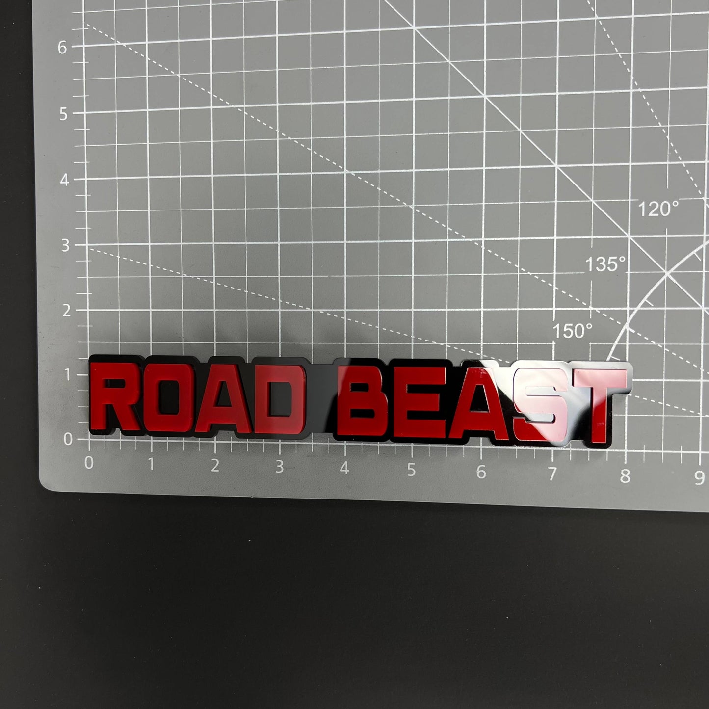 1PC ROAD BEAST 3D Acrylic Badge - Car Truck Emblem Fender Tailgate Trunk Sticker