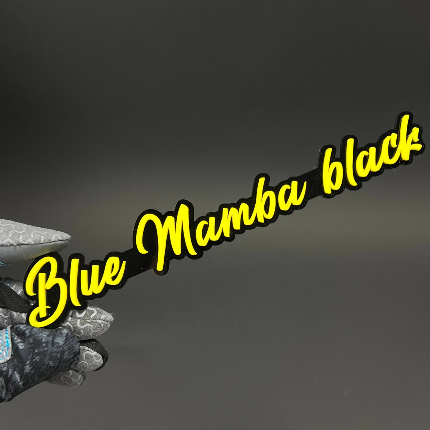 1PC Blue Mamba black 3D Acrylic Badge - Car Truck Emblem Fender Sticker