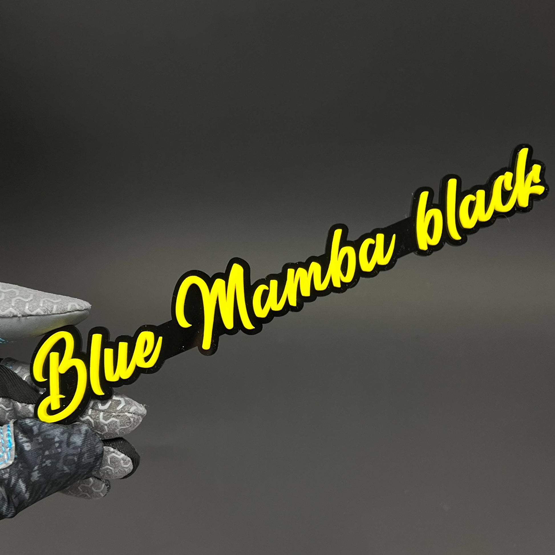 1PC Blue Mamba black 3D Acrylic Badge - Car Truck Emblem Fender Sticker