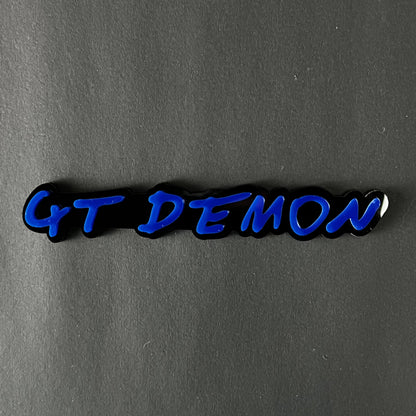 1PC GT DEMON 3D Acrylic Badge - Car Truck Emblem Fender Tailgate Trunk Sticker