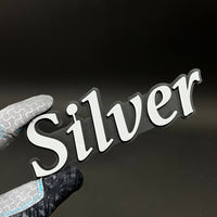 1PC Silver 3D Acrylic Badge - Car Truck Emblem Fender Tailgate Trunk Sticker