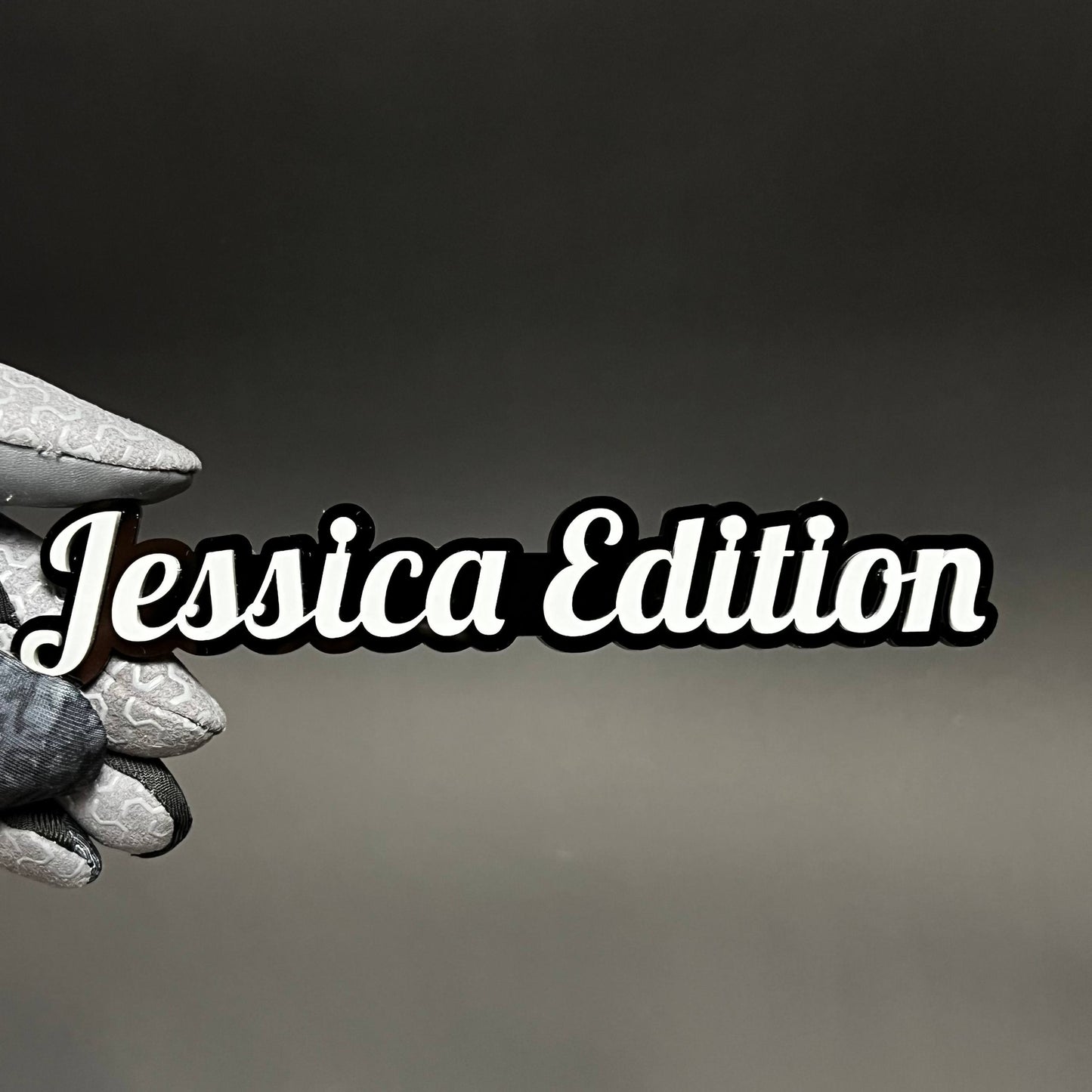 1PC Jessica Edition 3D Acrylic Badge - Car Truck Emblem Fender Sticker