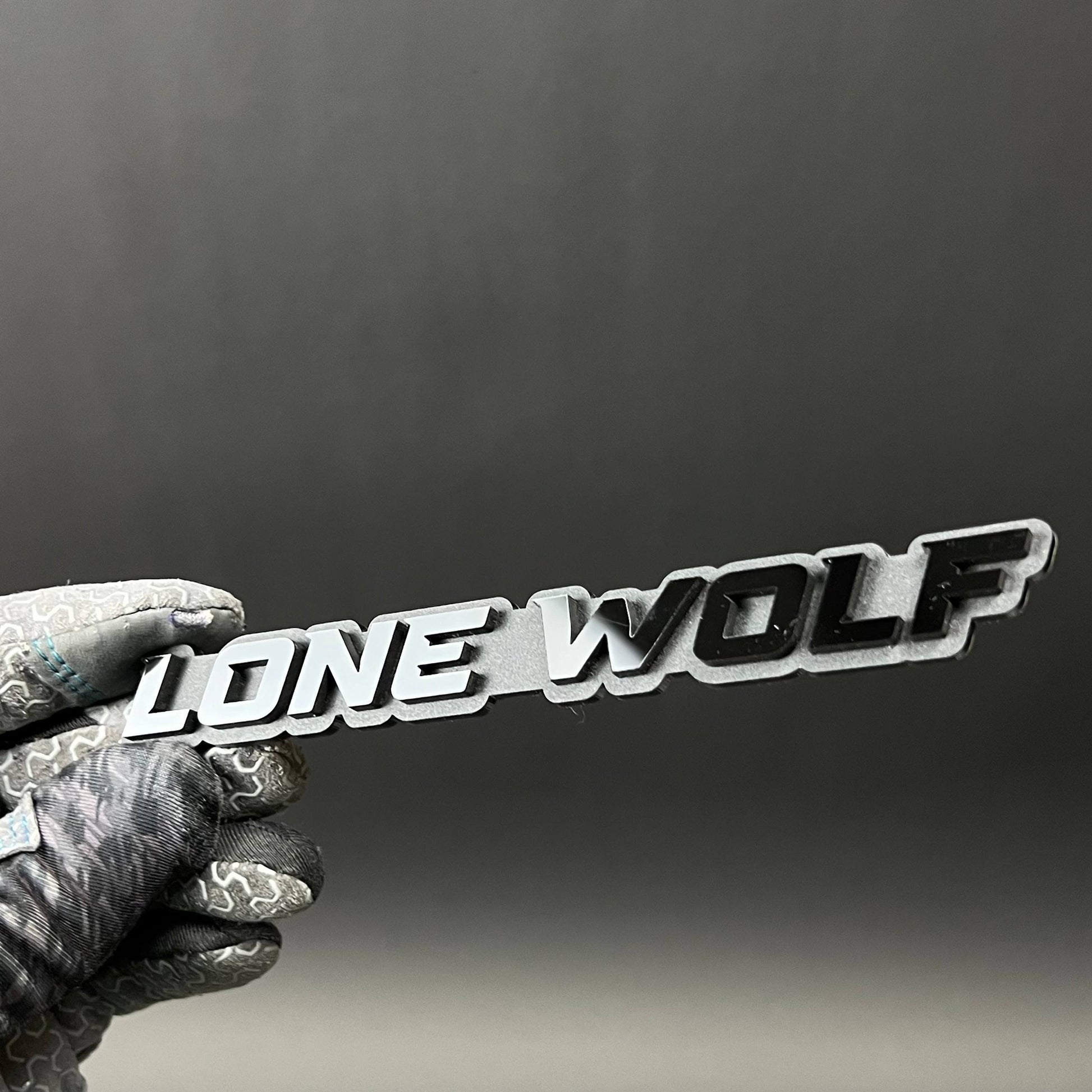 1PC LONE WOLF 3D Acrylic Badge - Car Truck Emblem Fender Tailgate Trunk Sticker