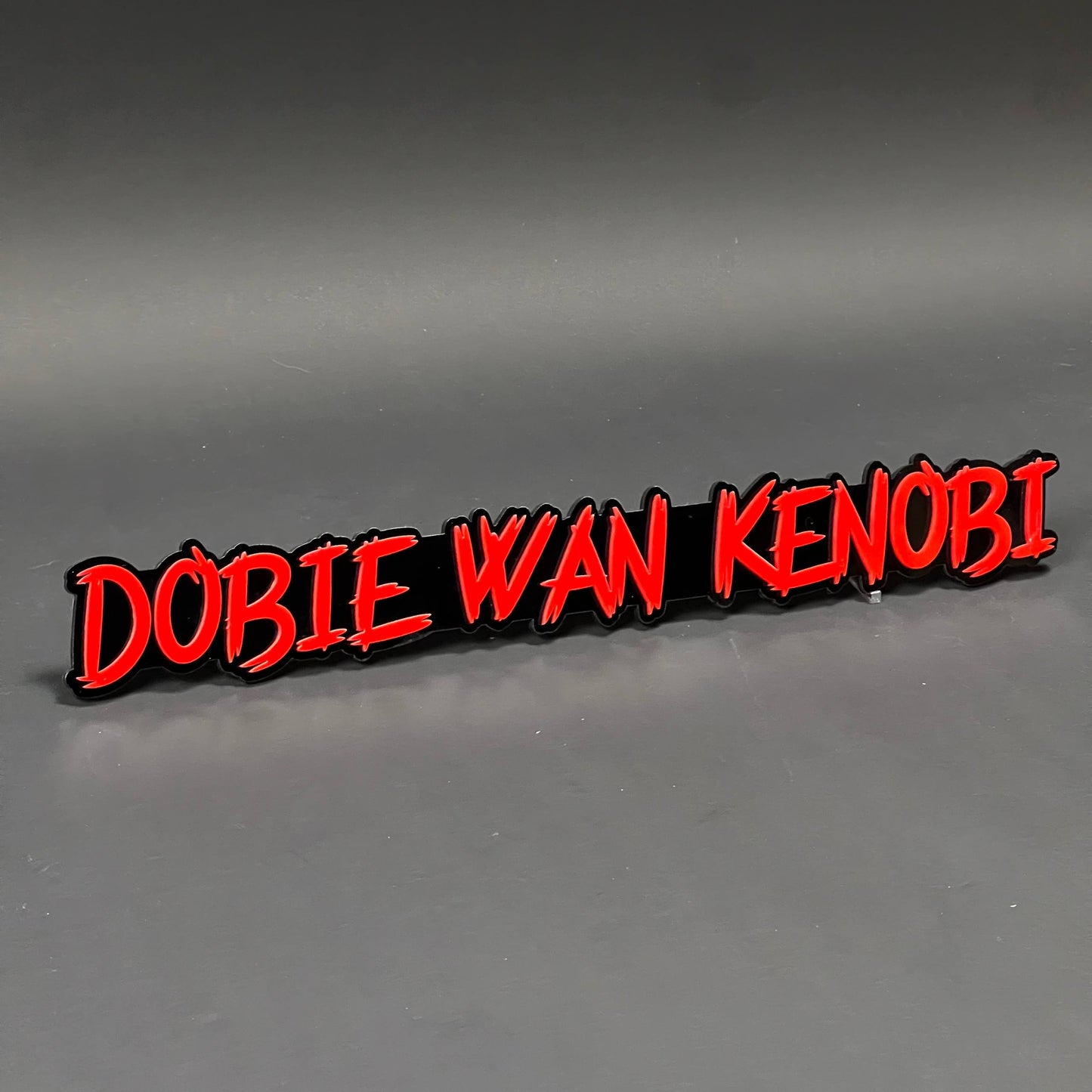 1PC DOBIE WAN KENOBI 3D Acrylic Badge - Car Truck Emblem Fender Sticker