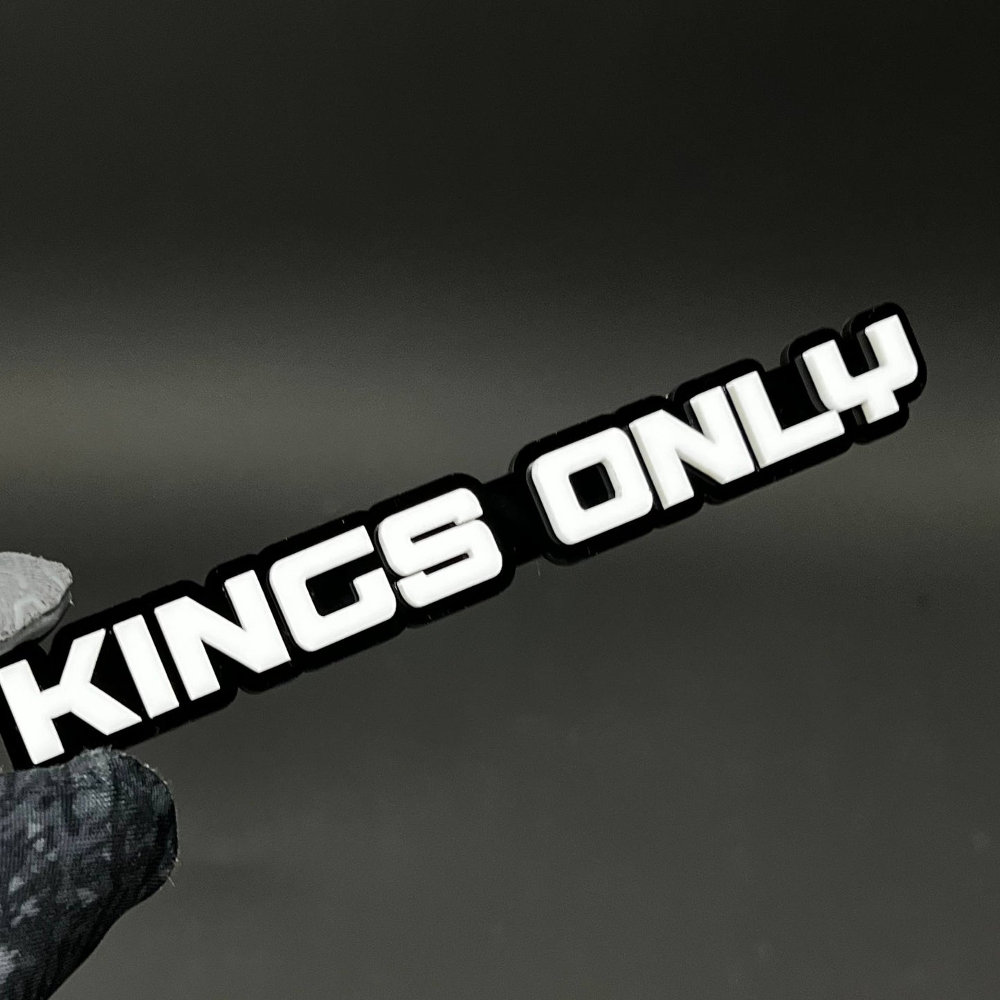 1PC KINGS ONLY 3D Acrylic Badge - Car Truck Emblem Fender Tailgate Trunk Sticker