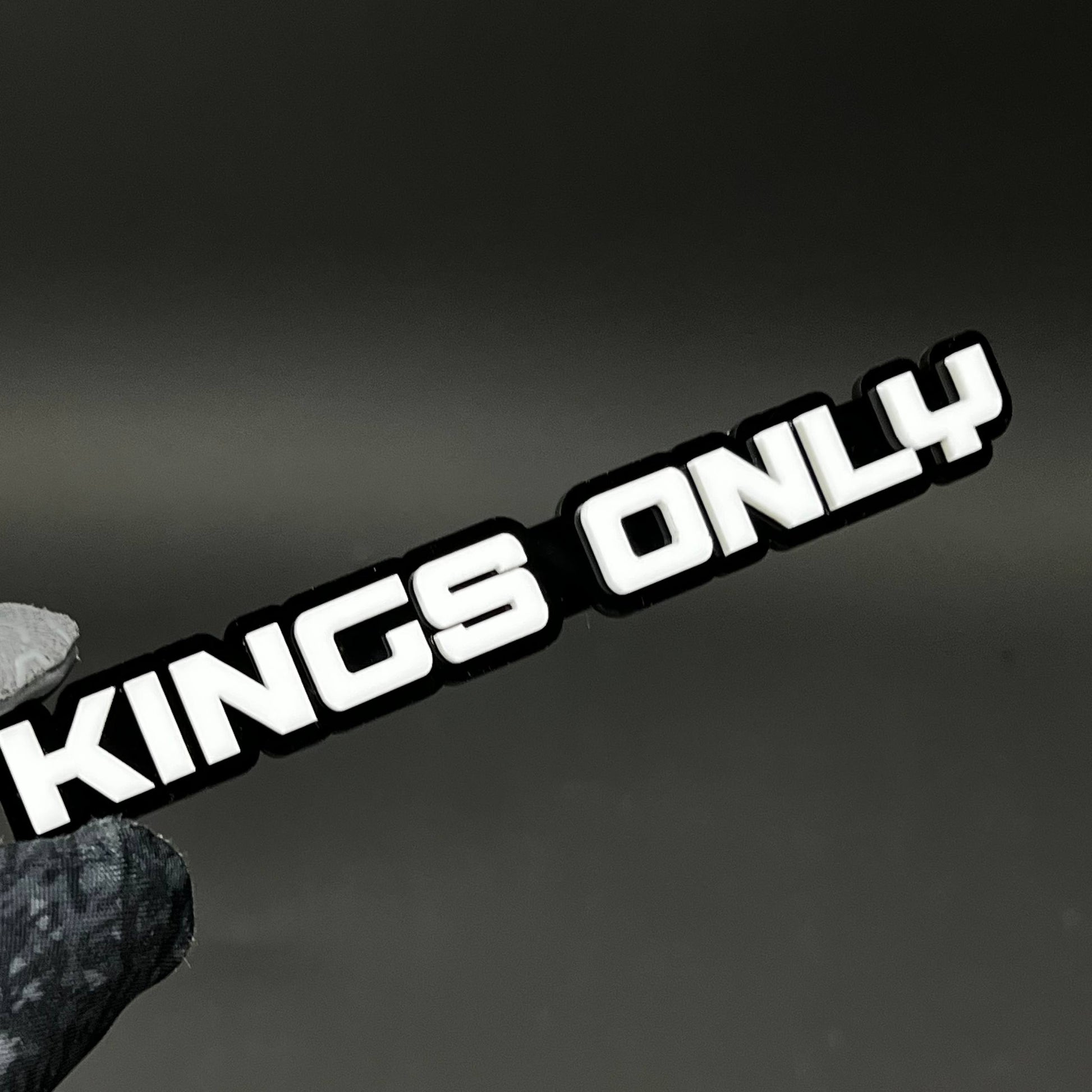 1PC KINGS ONLY 3D Acrylic Badge - Car Truck Emblem Fender Tailgate Trunk Sticker