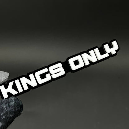 1PC KINGS ONLY 3D Acrylic Badge - Car Truck Emblem Fender Tailgate Trunk Sticker