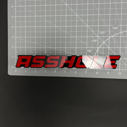 1PC ASSHOLE 3D Acrylic Badge - Car Truck Emblem Fender Tailgate Trunk Sticker