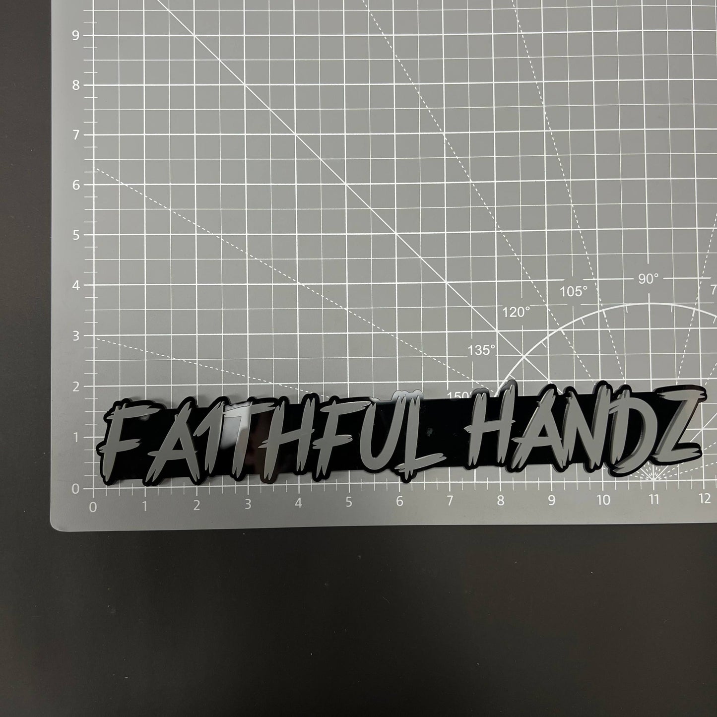 1PC FAITHFUL HANDZ 3D Acrylic Badge - Car Truck Emblem Fender Sticker