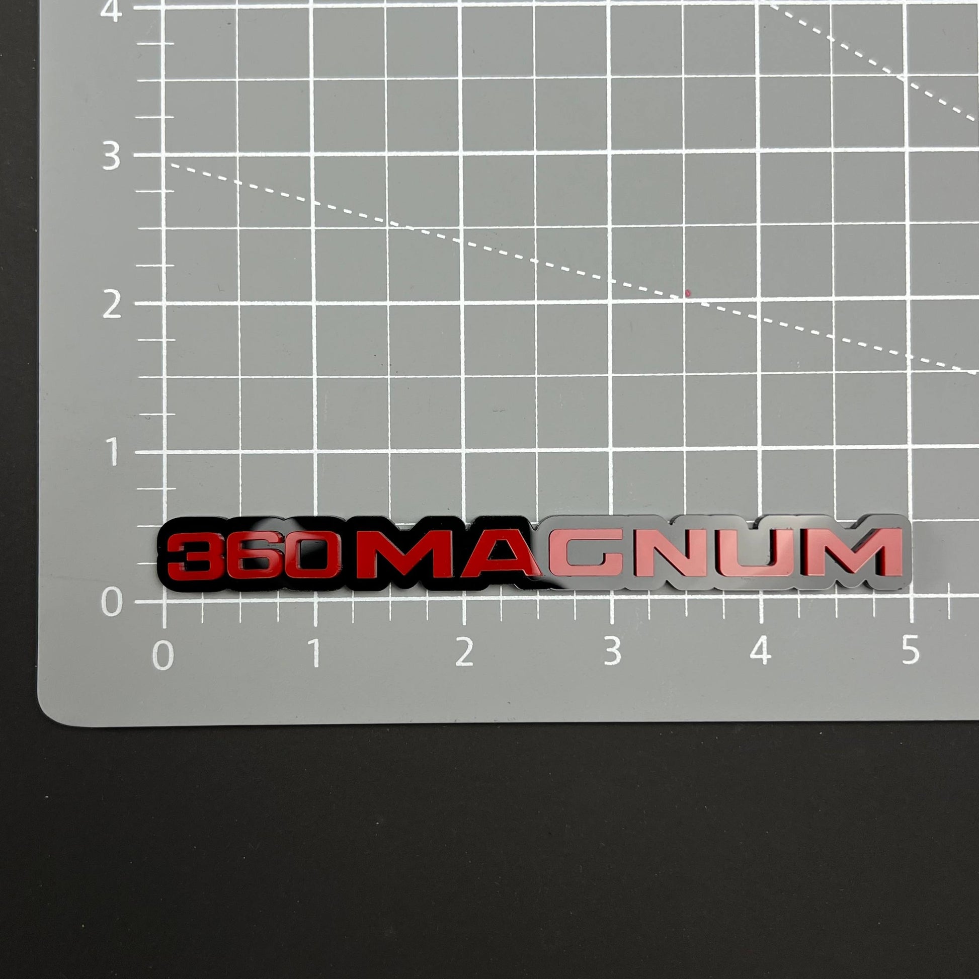 1PC 360MAGNUM 3D Acrylic Badge - Car Truck Emblem Fender Tailgate Trunk Sticker