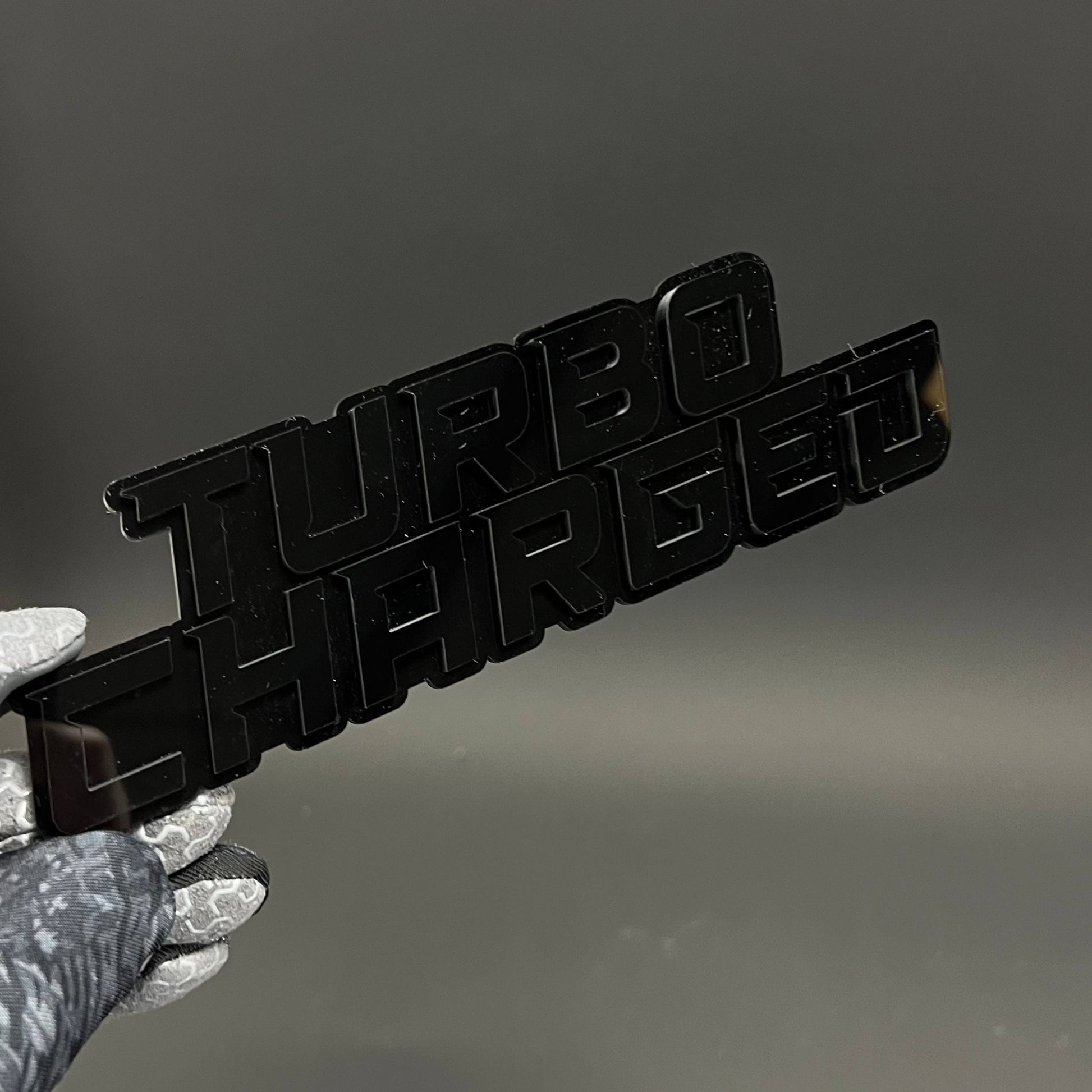 1PC TURBOCHARGED 3D Acrylic Badge - Car Truck Emblem Fender Sticker