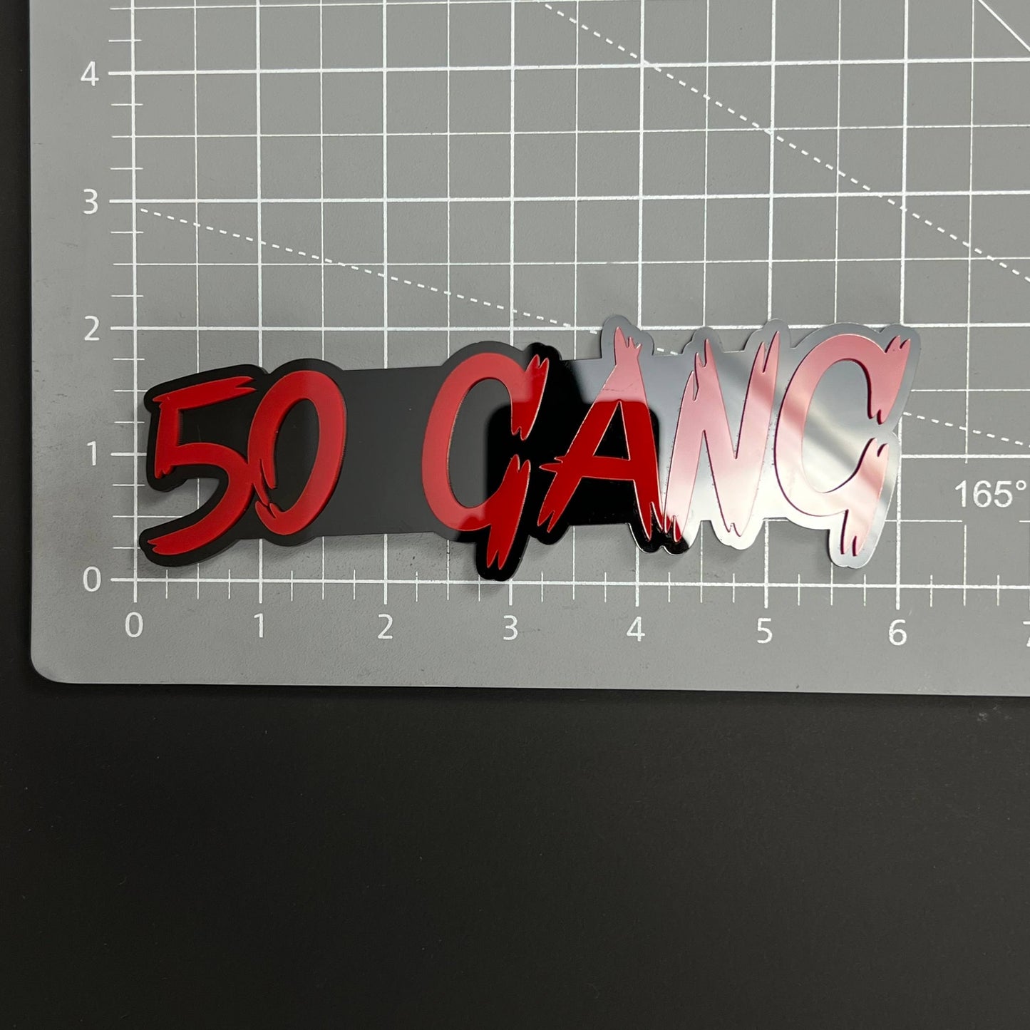 1PC 50 GANG 3D Acrylic Badge - Car Truck Emblem Fender Tailgate Trunk Sticker