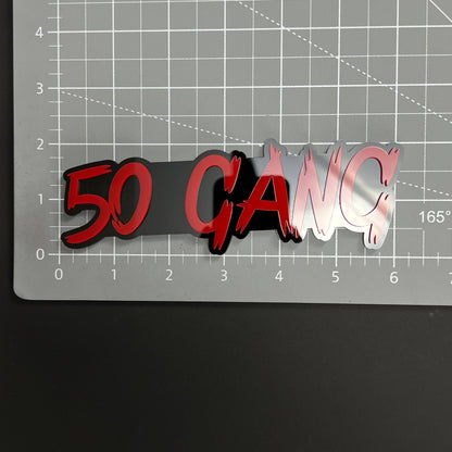 1PC 50 GANG 3D Acrylic Badge - Car Truck Emblem Fender Tailgate Trunk Sticker