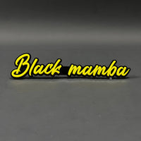 1PC Black mamba 3D Acrylic Badge - Car Truck Emblem Fender Sticker