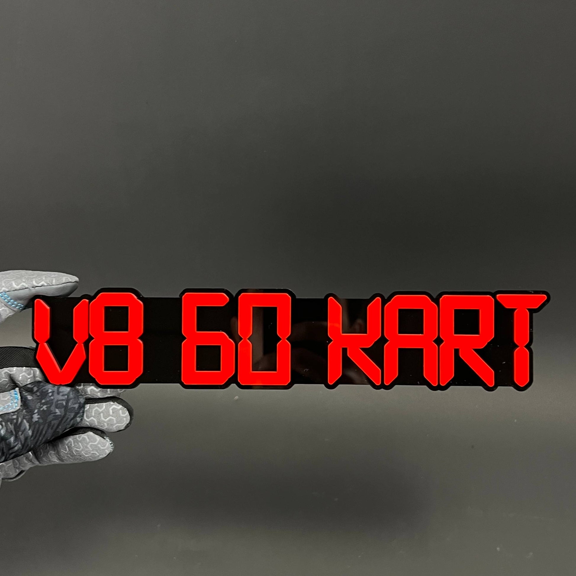 1PC V8 GO KART 3D Acrylic Badge - Car Truck Emblem Fender Tailgate Trunk Sticker