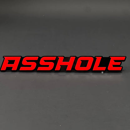 1PC ASSHOLE 3D Acrylic Badge - Car Truck Emblem Fender Tailgate Trunk Sticker