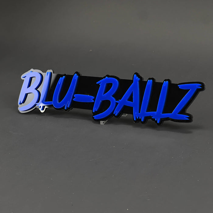 1PC BLU-BALLZ 3D Acrylic Badge - Car Truck Emblem Fender Tailgate Trunk Sticker