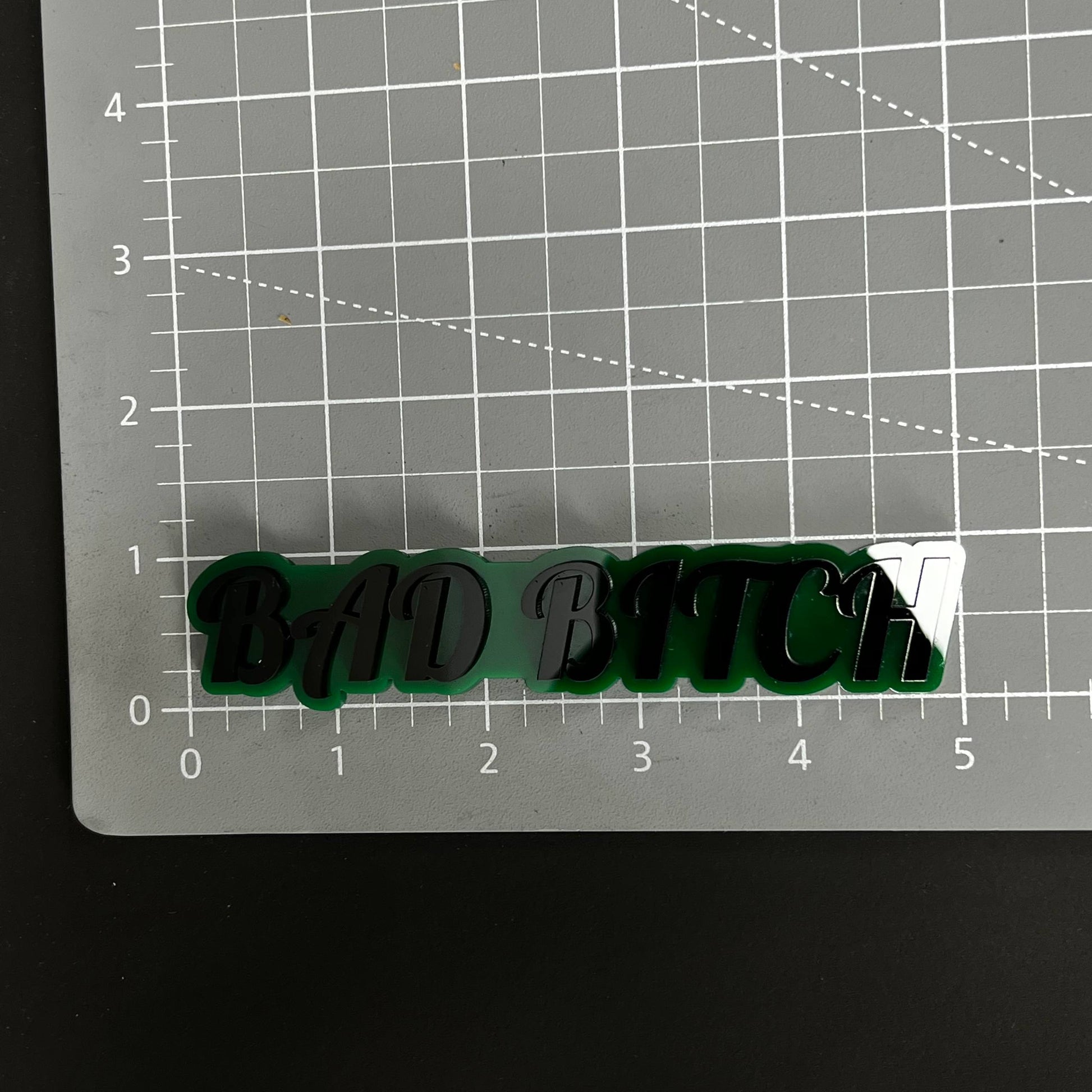 1PC BAD BITCH 3D Acrylic Badge - Car Truck Emblem Fender Tailgate Trunk Sticker