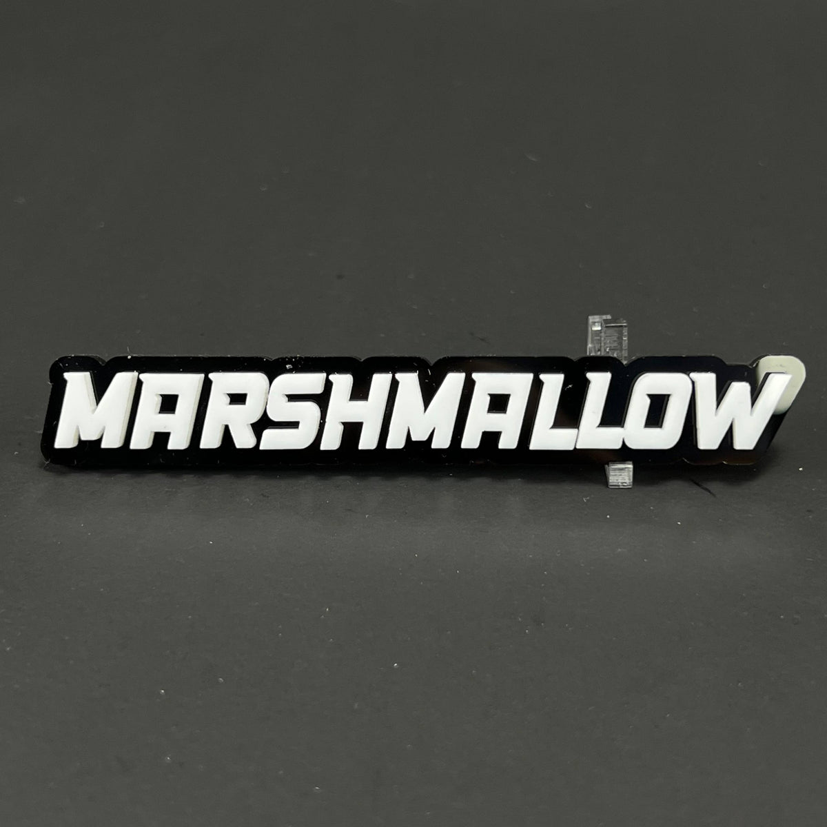 1PC MARSHMALLOW 3D Acrylic Badge - Car Truck Emblem Fender Sticker