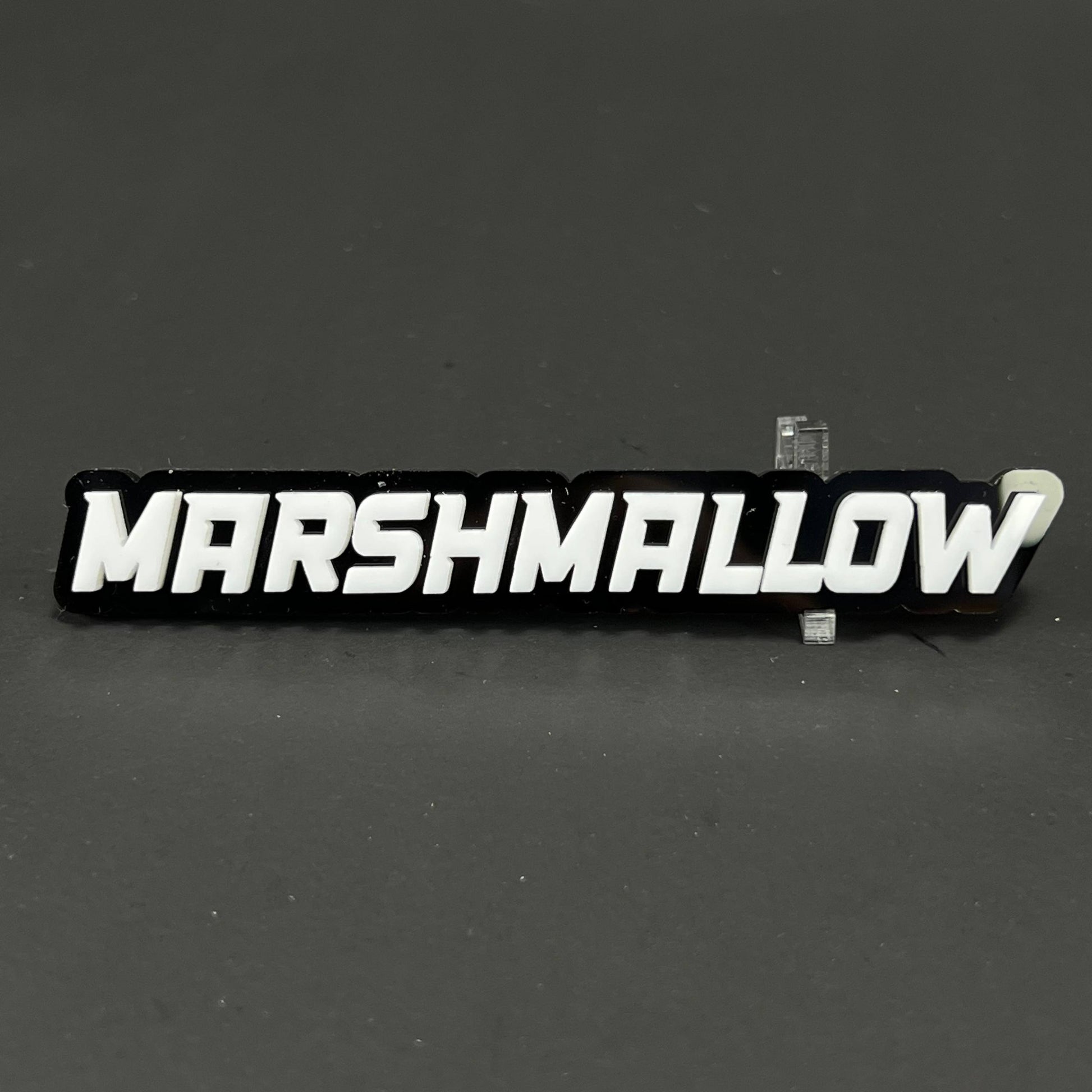 1PC MARSHMALLOW 3D Acrylic Badge - Car Truck Emblem Fender Sticker