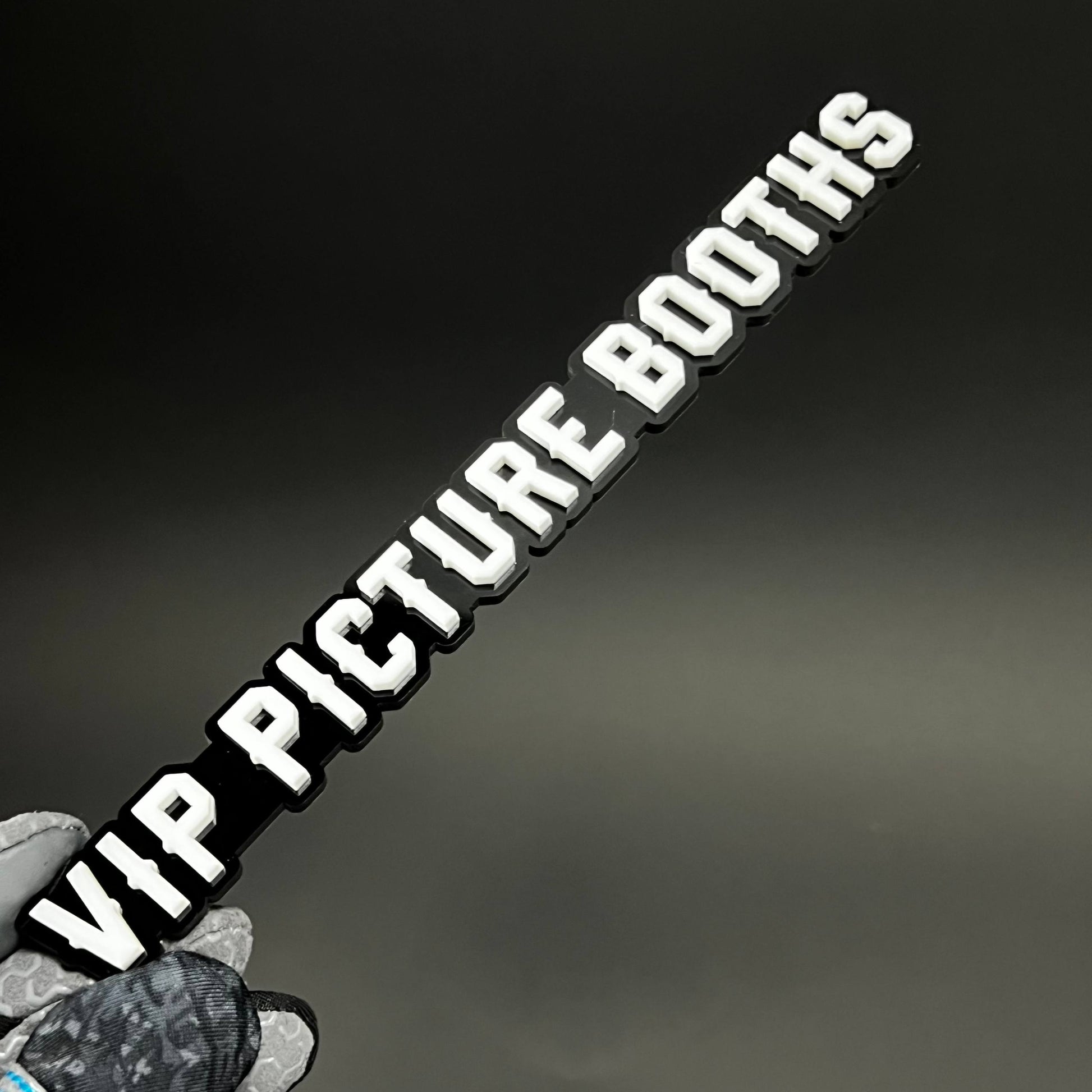 1PC VIP PICTURE BOOTHS 3D Acrylic Badge - Car Truck Emblem Fender Sticker
