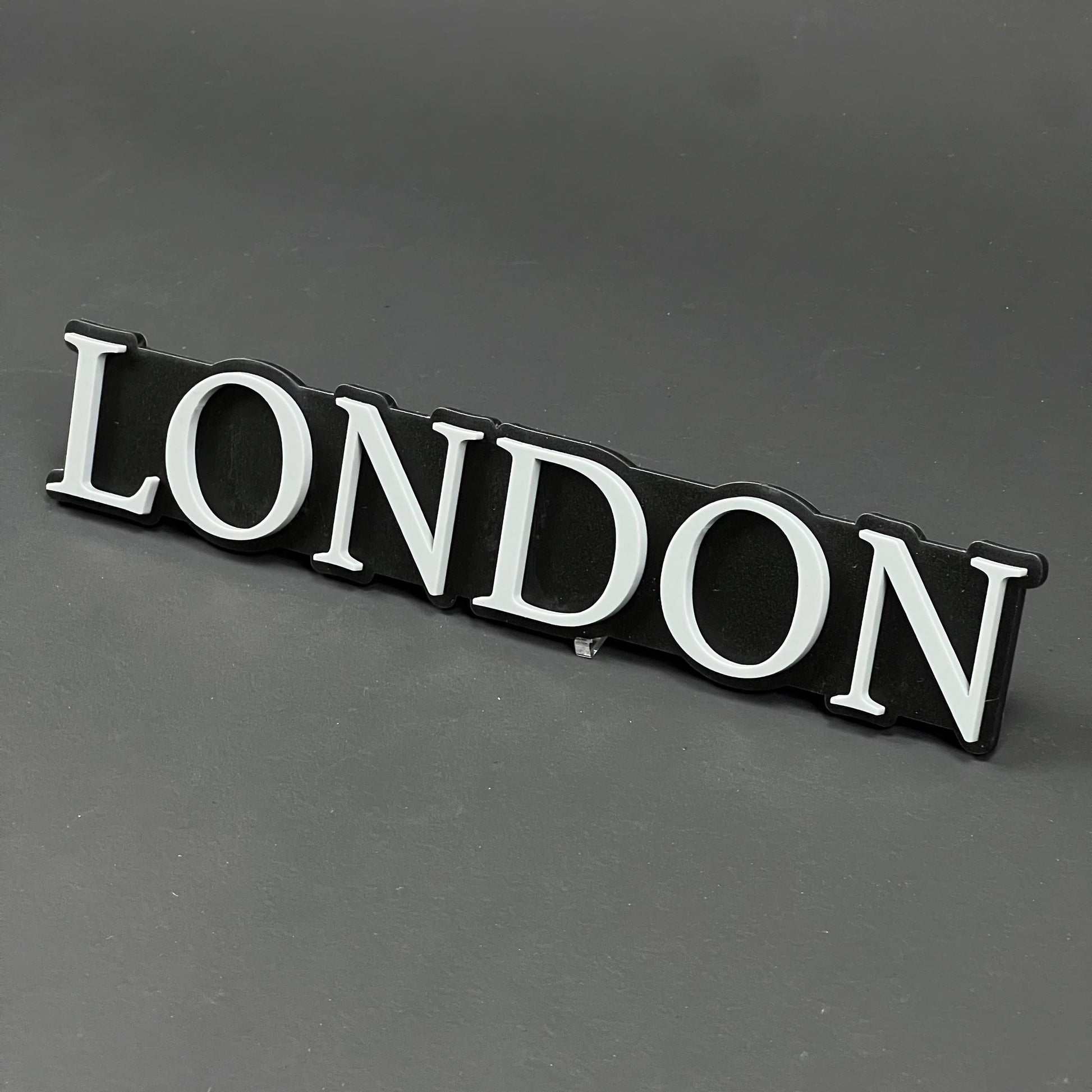 1PC LONDON (White) 3D Acrylic Badge - Car Truck Emblem Fender Tailgate Trunk Sticker