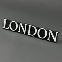 1PC LONDON (White) 3D Acrylic Badge - Car Truck Emblem Fender Tailgate Trunk Sticker