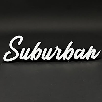 1PC Suburban 3D Acrylic Badge - Car Truck Emblem Fender Tailgate Trunk Sticker