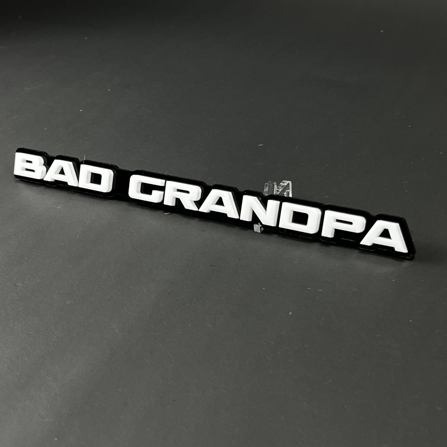 1PC BAD GRANDPA 3D Acrylic Badge - Car Truck Emblem Fender Sticker