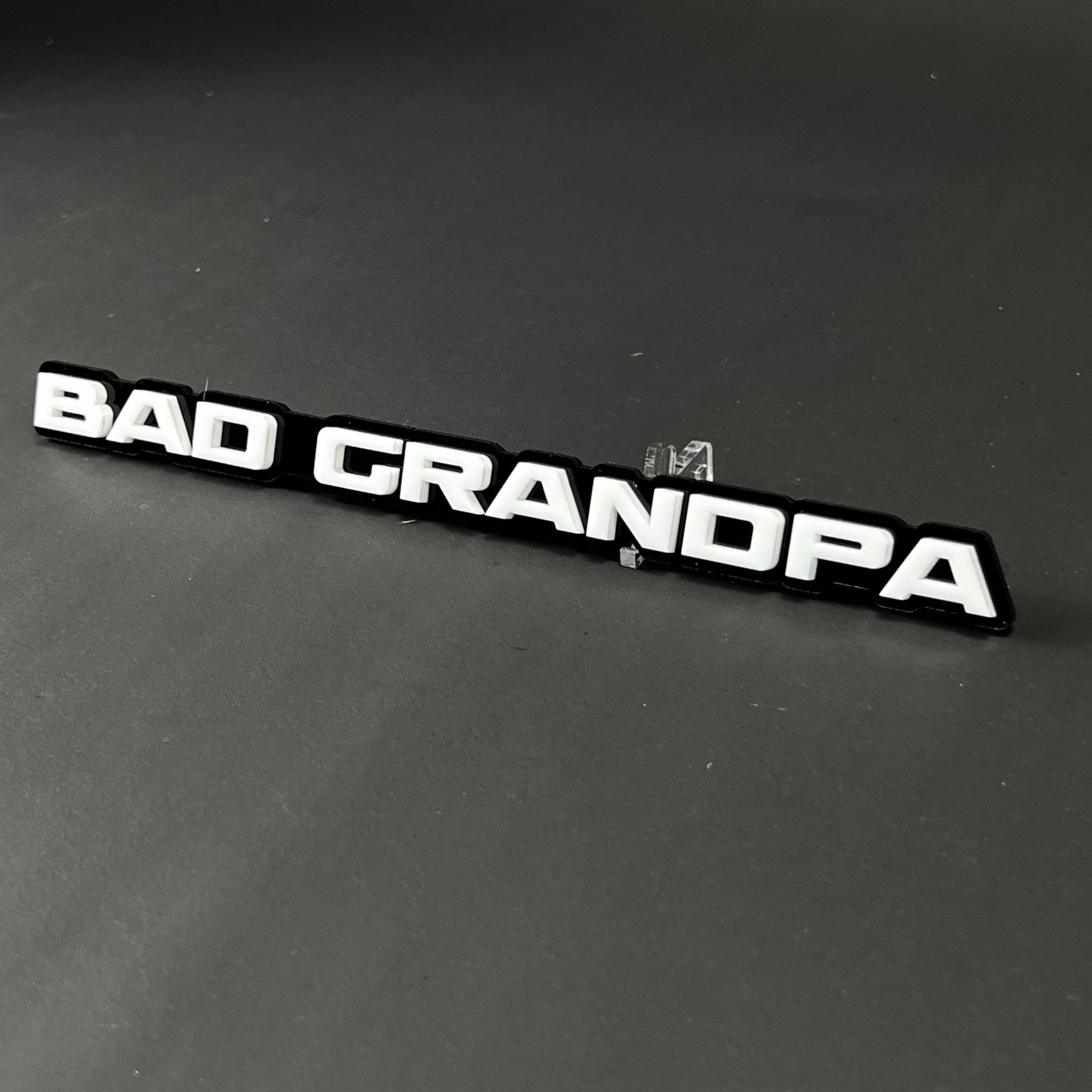 1PC BAD GRANDPA 3D Acrylic Badge - Car Truck Emblem Fender Sticker