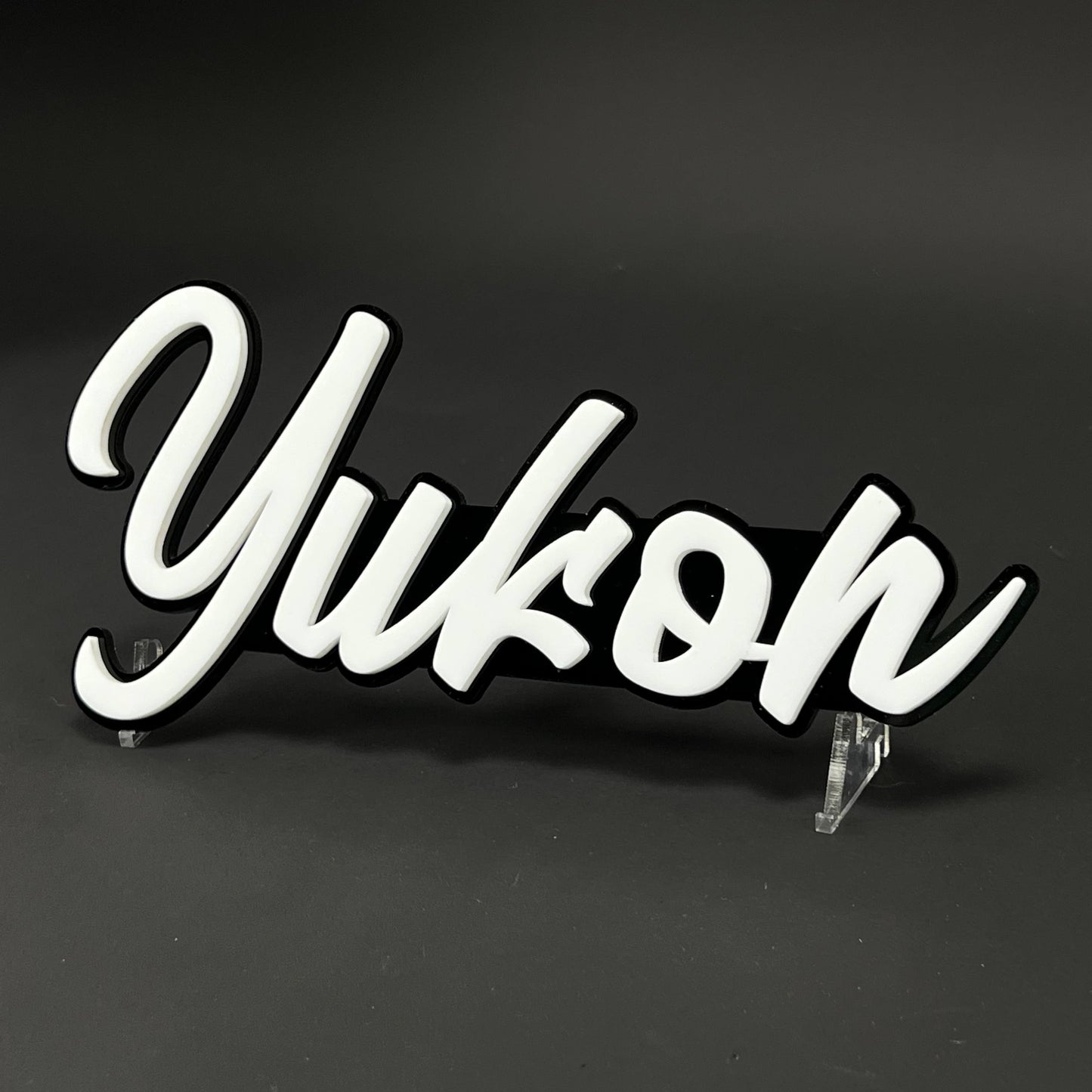 1PC Yukon 3D Acrylic Badge - Car Truck Emblem Fender Tailgate Trunk Sticker