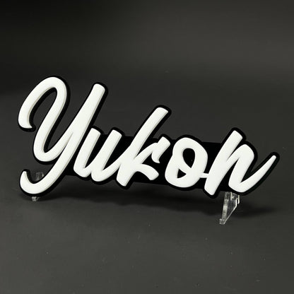 1PC Yukon 3D Acrylic Badge - Car Truck Emblem Fender Tailgate Trunk Sticker
