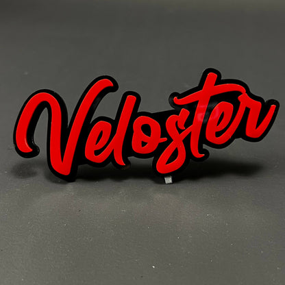 1PC Veloster 3D Acrylic Badge - Car Truck Emblem Fender Tailgate Trunk Sticker