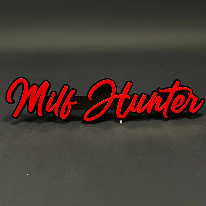 1PC Milf Hunter 3D Acrylic Badge - Car Truck Emblem Fender Sticker