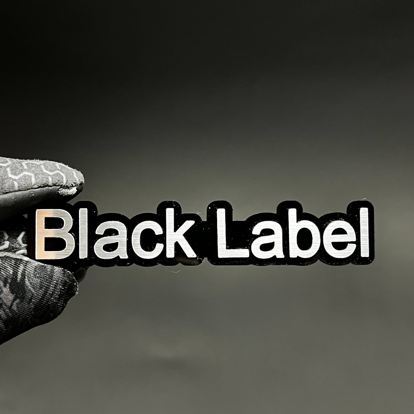 1PC Black Label 3D Acrylic Badge - Car Truck Emblem Fender Sticker