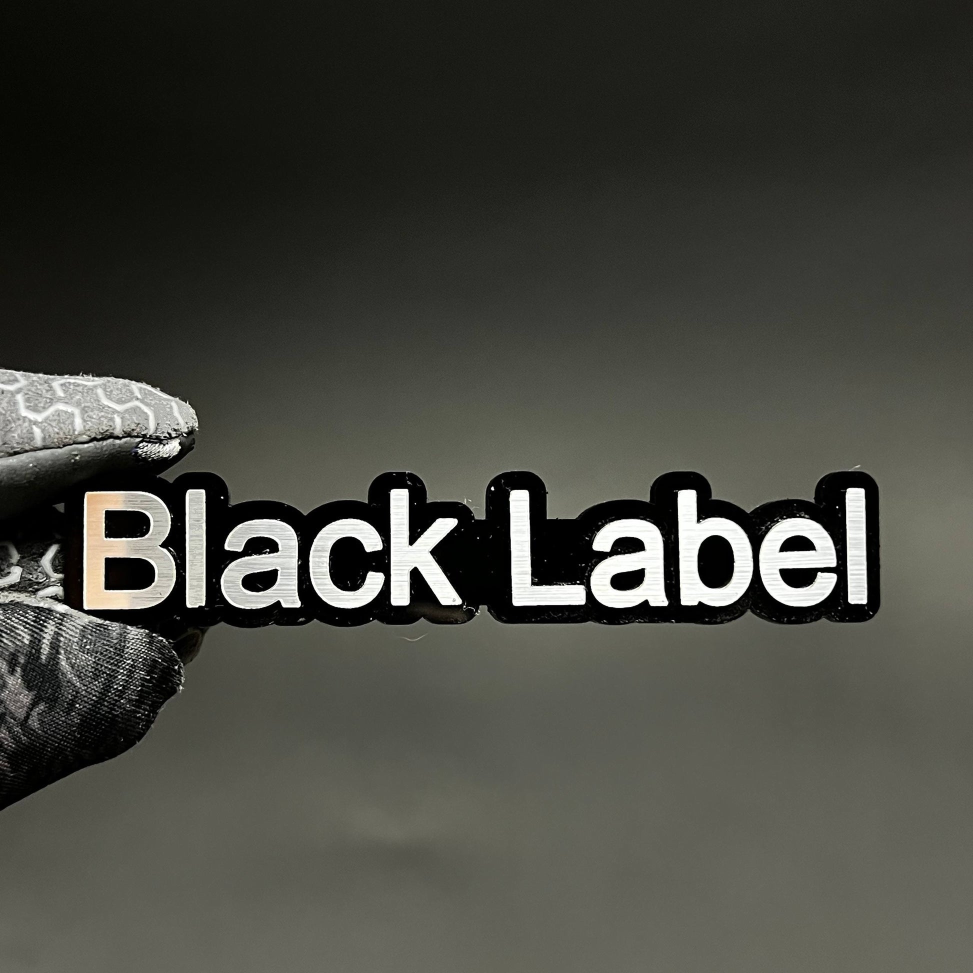 1PC Black Label 3D Acrylic Badge - Car Truck Emblem Fender Sticker