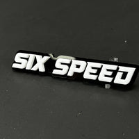 1PC SIX SPEED 3D Acrylic Badge - Car Truck Emblem Fender Tailgate Trunk Sticker