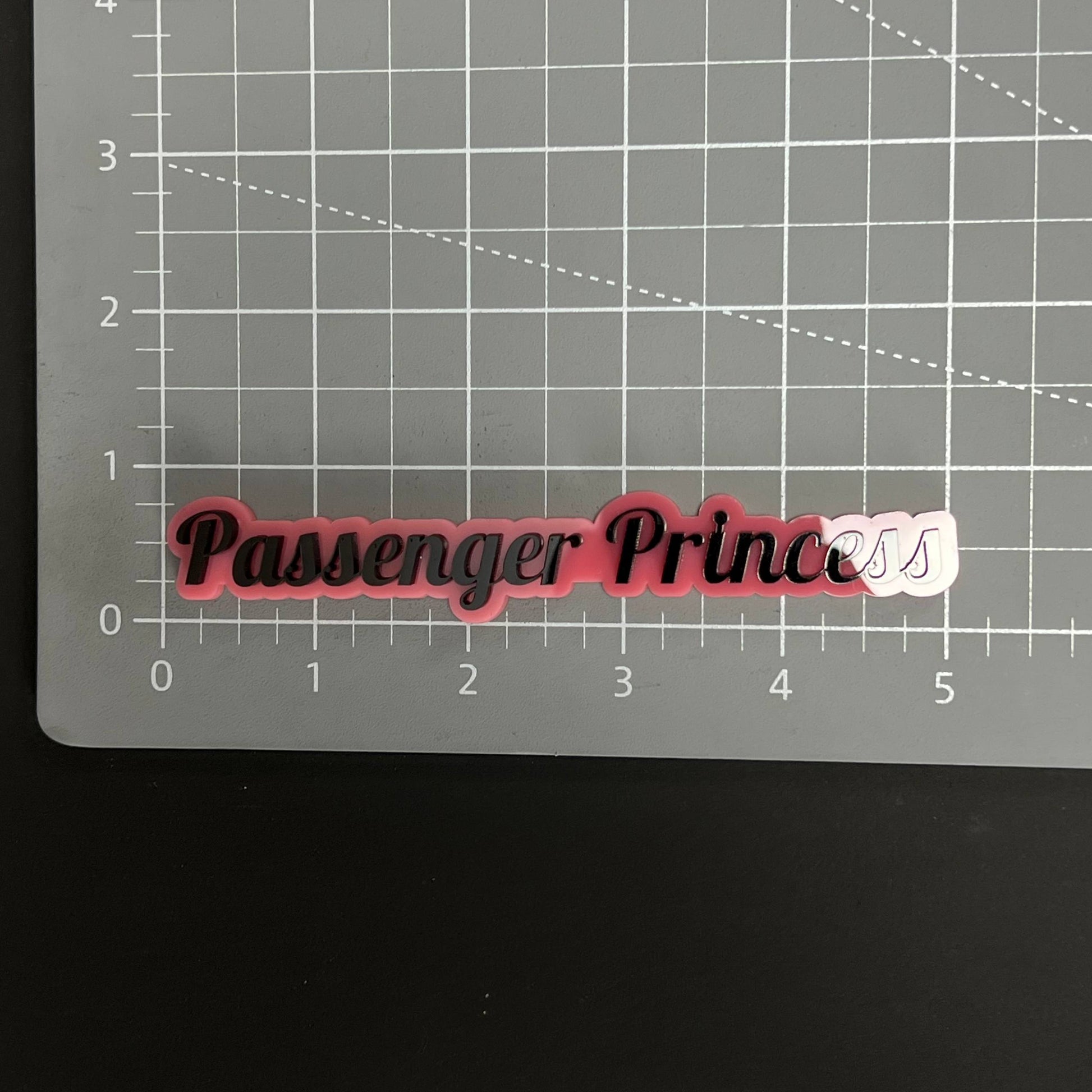 1PC Passenger Princess 3D Acrylic Badge - Car Truck Emblem Fender Sticker
