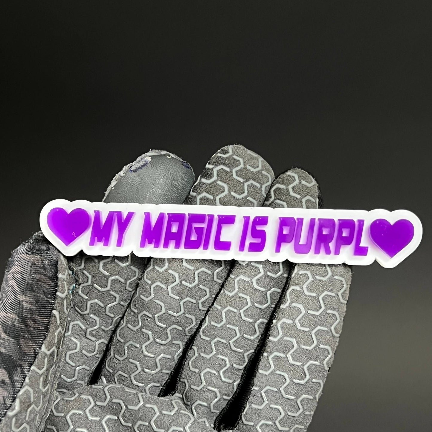 1PC MY MAGIC IS PURPLE 3D Acrylic Badge - Car Truck Emblem Fender Sticker