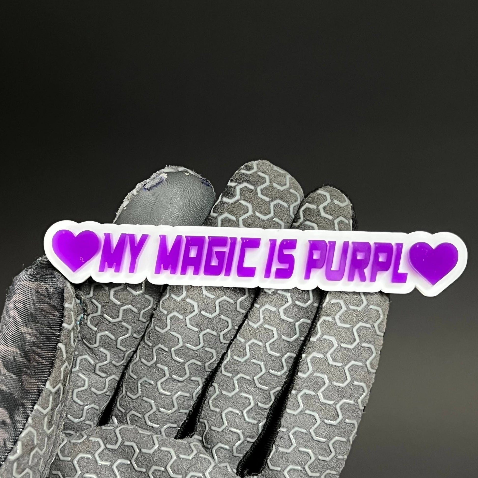 1PC MY MAGIC IS PURPLE 3D Acrylic Badge - Car Truck Emblem Fender Sticker