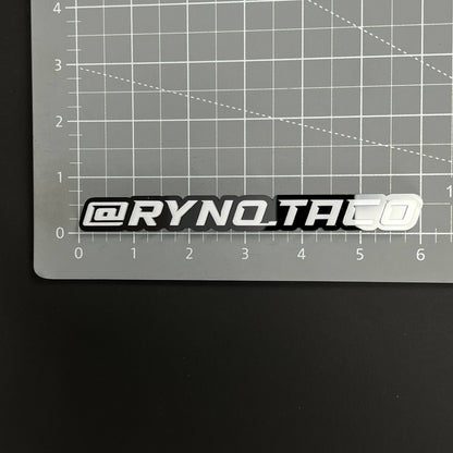 1PC @RYNQ.TACO 3D Acrylic Badge - Car Truck Emblem Fender Tailgate Trunk Sticker